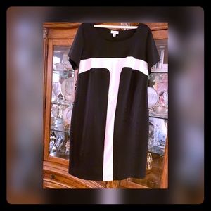 Ladies 0X Black & White Dress